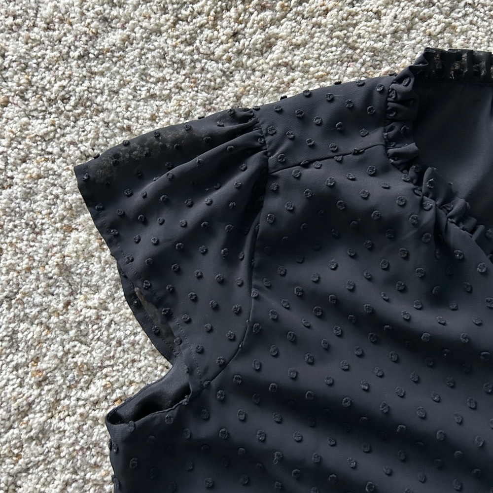 J.Crew Ruffleneck top in clip dot - Picture 2 of 6